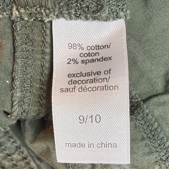 Maurices Pants Army Green Casual Roll Up Bottom Size 9/10 - Picture 10 of 11